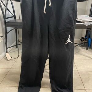 Jordan Black Sweatpants with White Logo